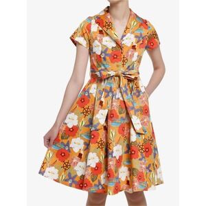 Her Universe Disney Jungle Cruise Retro Print Dress Exclusive Size L 14/16